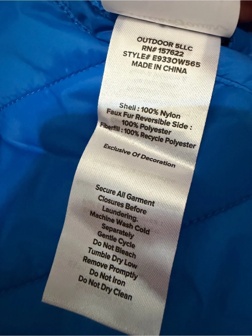 Eddie Bauer reversible Kids Hooded Puffer Jacket in Dark Blue & Bright Blue
